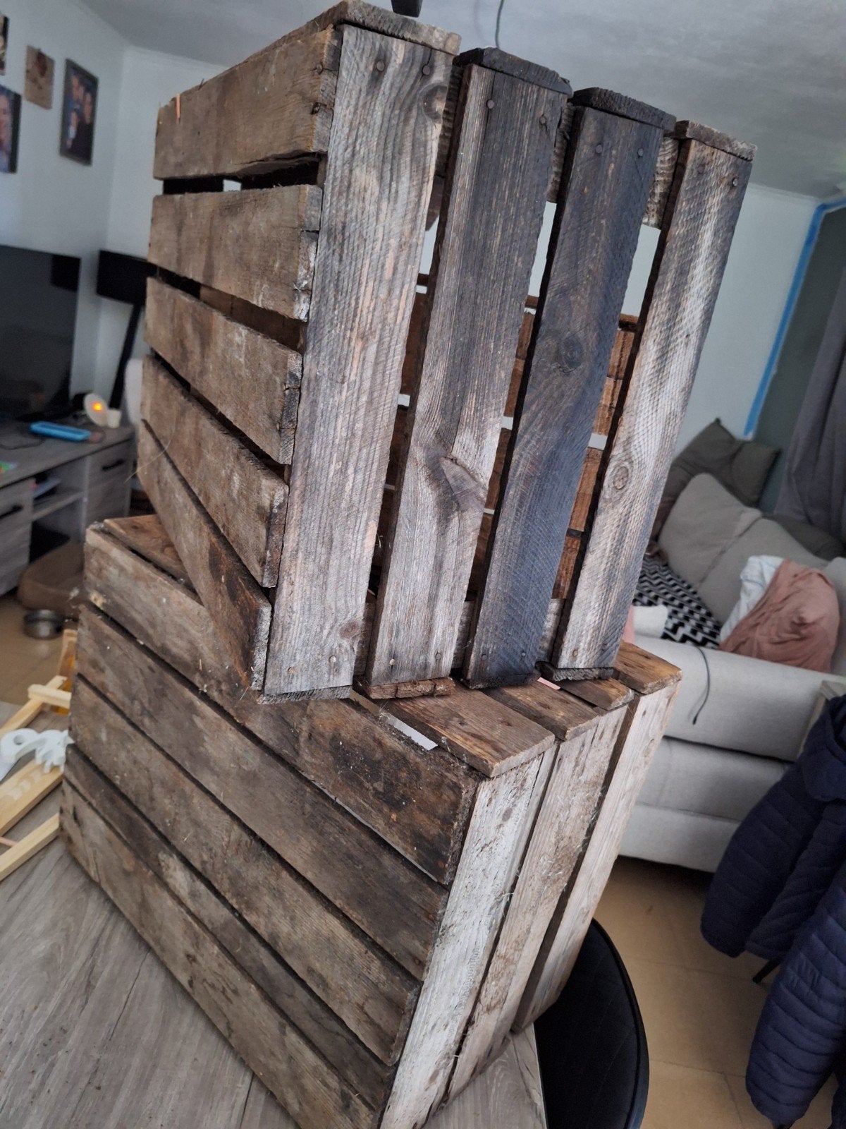 Decoratie kisten, Ophalen