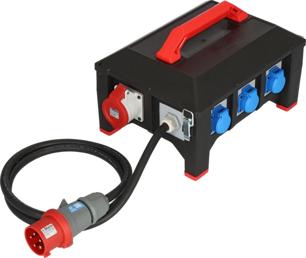 Stroomverdeler 2 meter 32A IP44 5x6mm² neopreen, Envoi