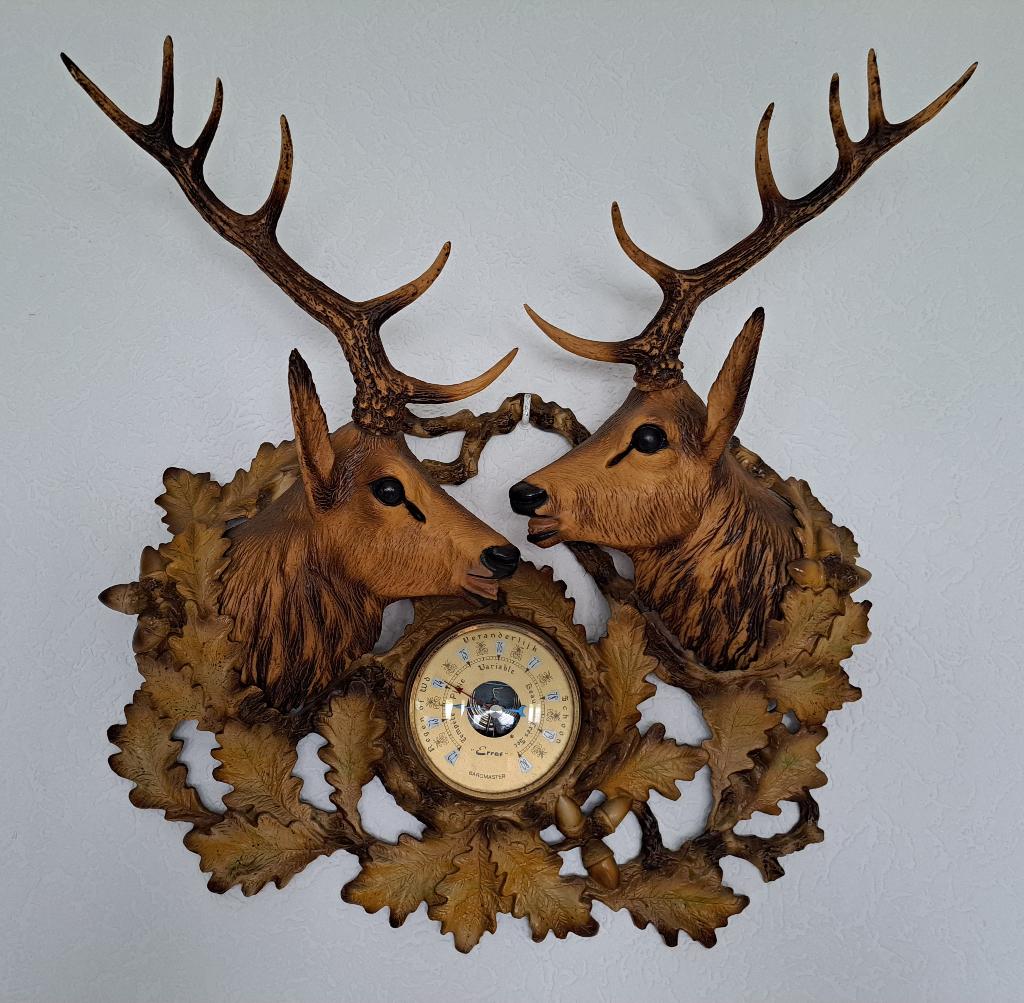 Vintage wandbarometer van het merk Erref, Ophalen, Gebruikt, Weerstation