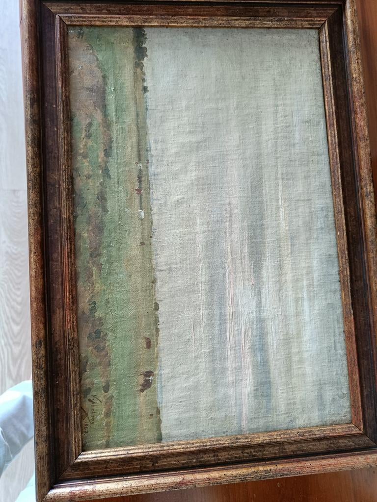 Victor Abeloos. Paysage en Flandre 1907, Antiek en Kunst, Ophalen of Verzenden