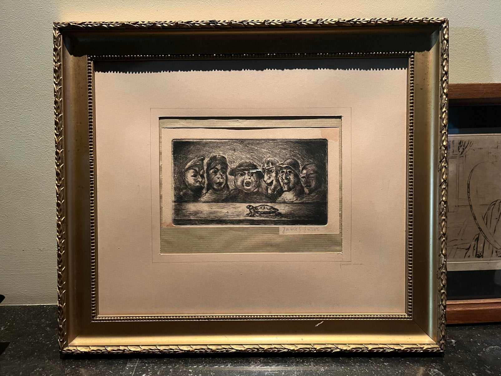 James Ensor (gravure), Antiquités & Art, Envoi, Encadré