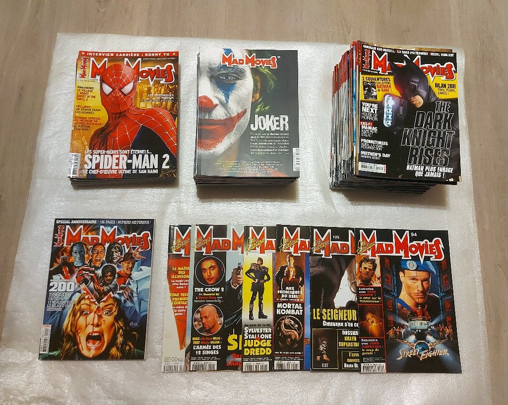 MAD Movies - Lot de 65 Revues Cinema, Livres, Enlèvement ou Envoi, Comme neuf, Musique, Cinéma ou TV