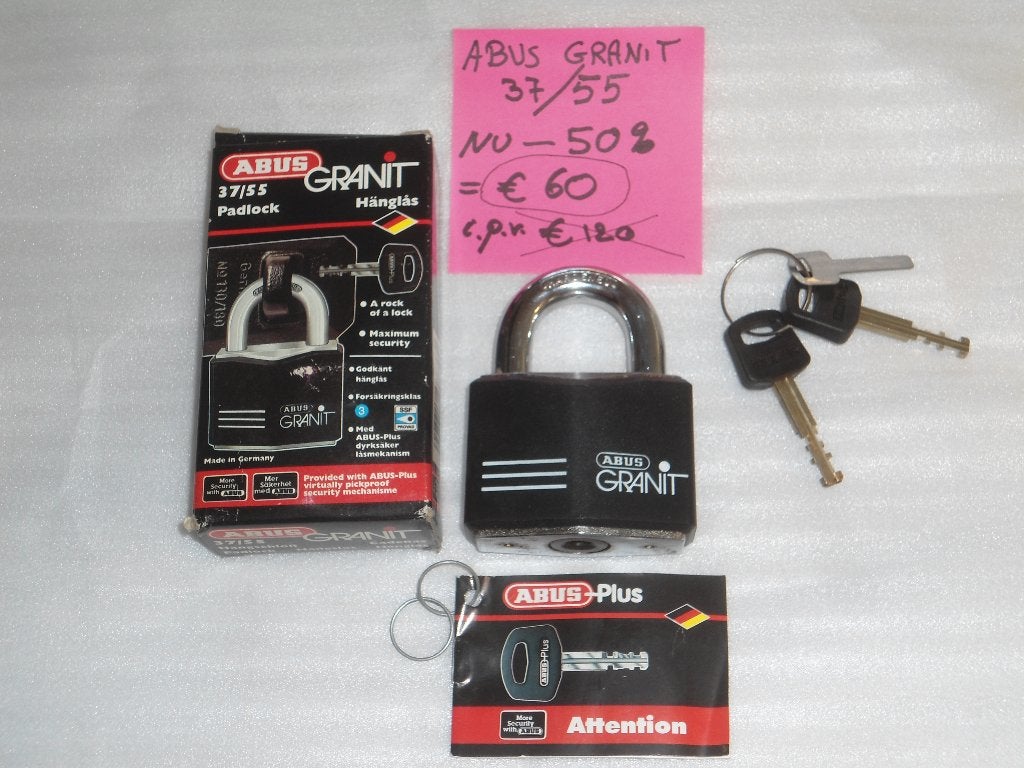 Abus graniet slot : nu -50% = €60 ipv €120, Ophalen, Nieuw