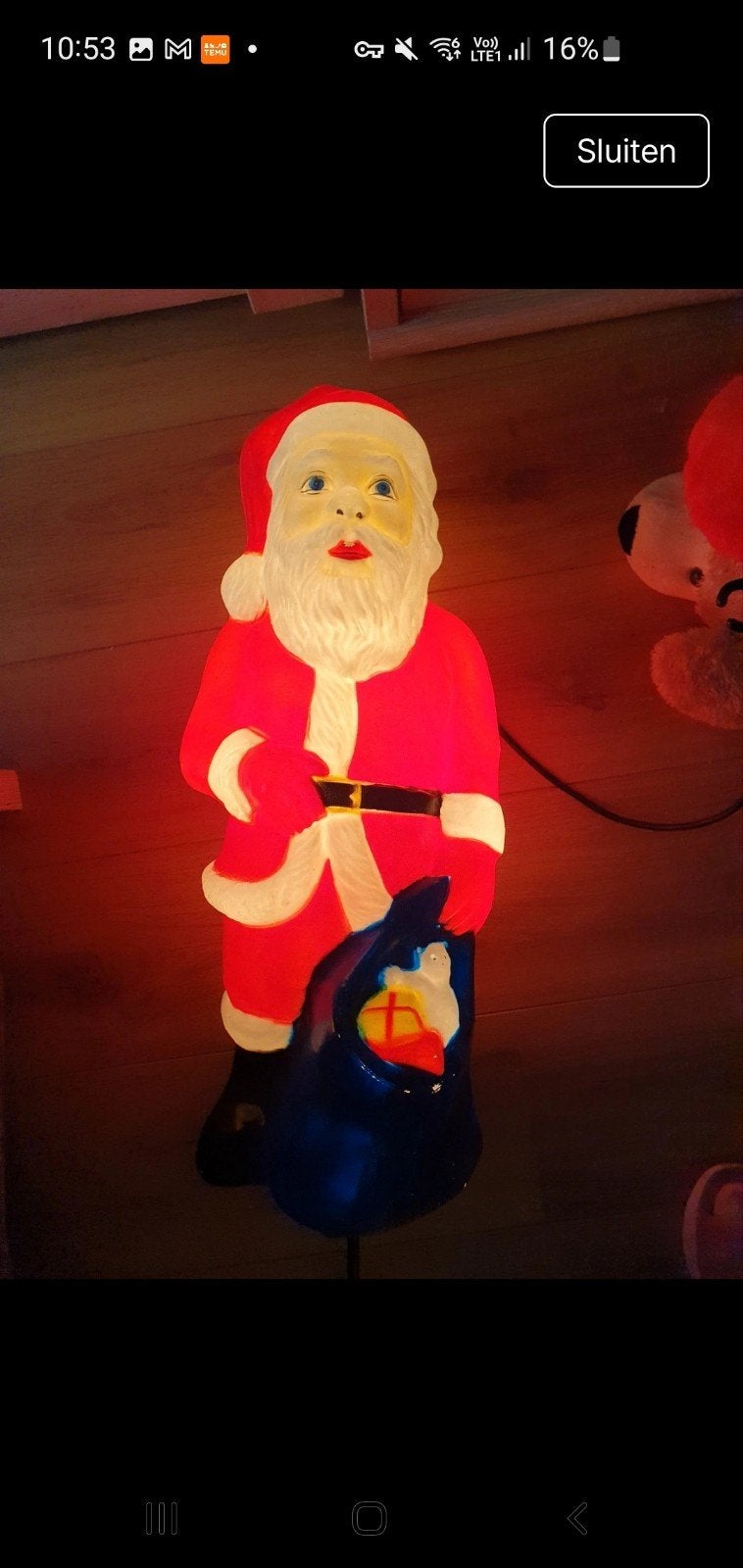 super beau grand père Noël avec lumières extérieures, Enlèvement ou Envoi
