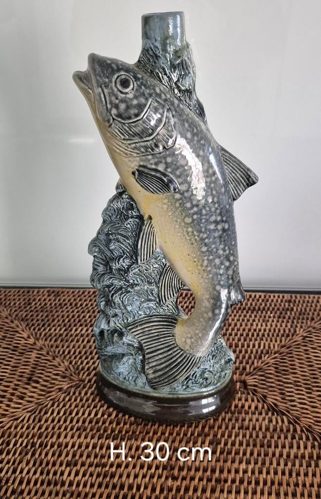 Retro keramieke decoratief vis object 1978 Hand Painted, Ophalen