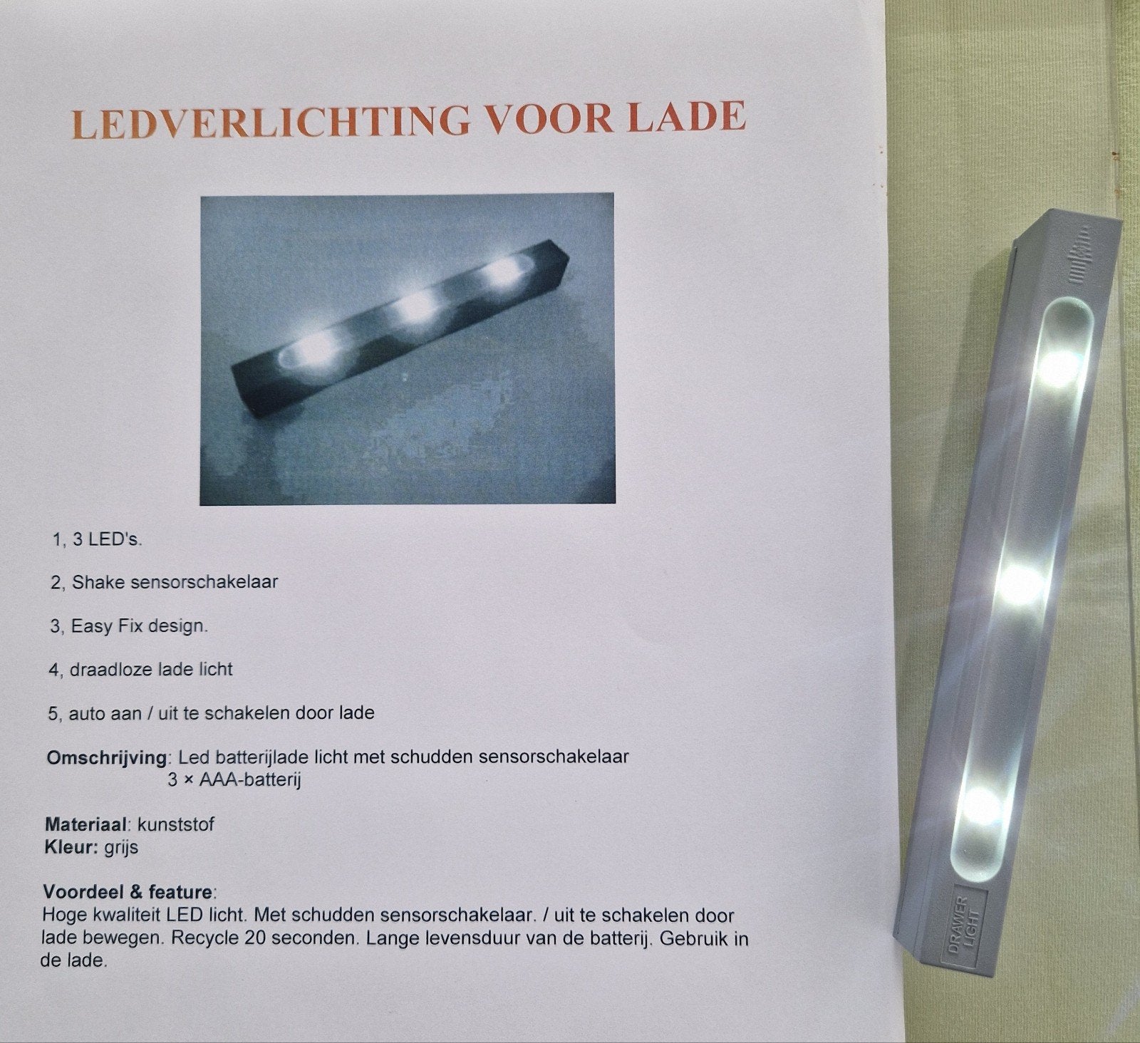 Éclairage LED des tiroirs NOUVEAU ! ! ! !, Enlèvement ou Envoi