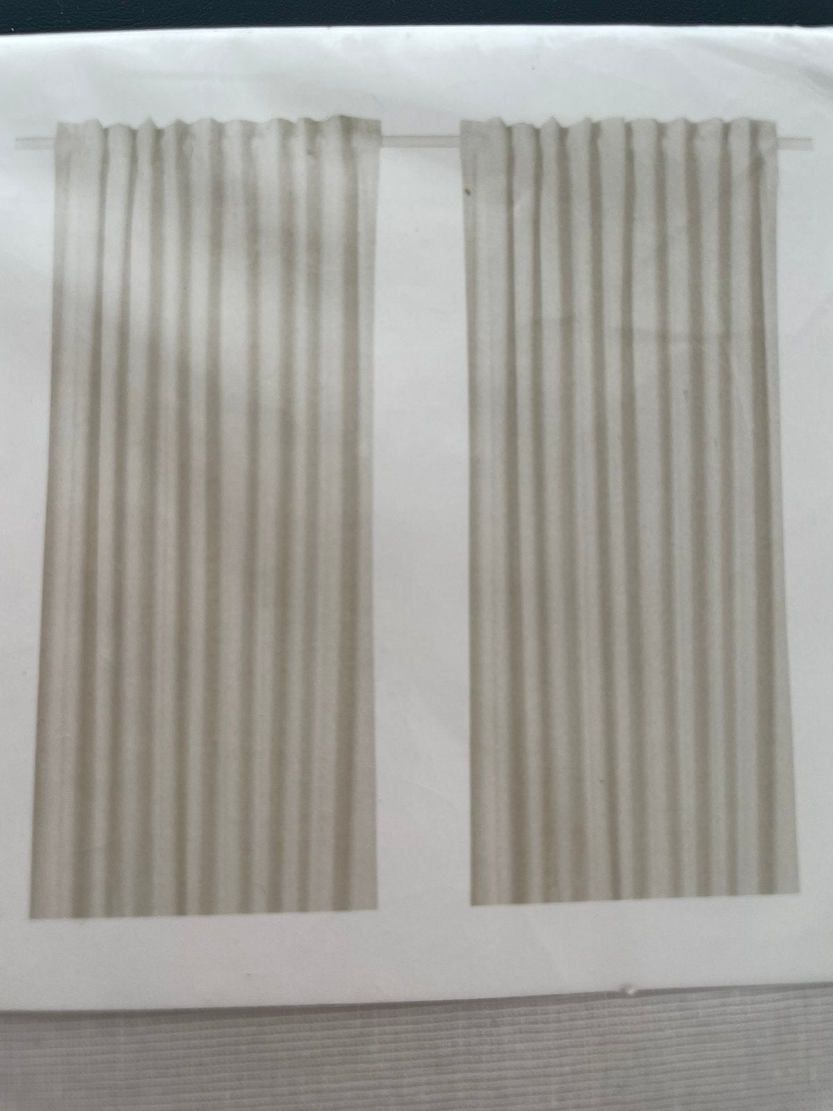 Beige gordijnen, Ophalen, 300 cm, Beige, Lichtdoorlatend