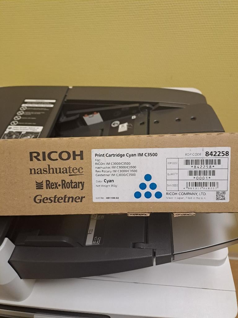 Toner Ricoh IM C3500 bleu (blue cyan), Zakelijke goederen, Kantoor en Winkelinrichting | Kantoorartikelen, Ophalen of Verzenden