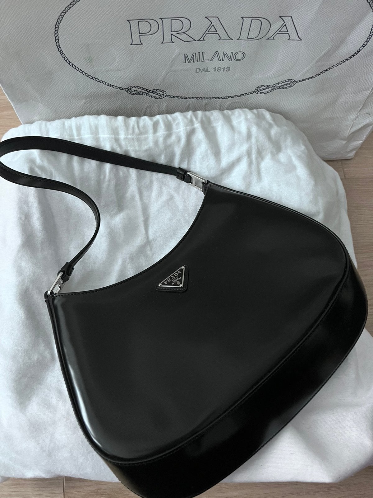 Prada cleo geborsteld leer, Ophalen, Zo goed als nieuw, Leer