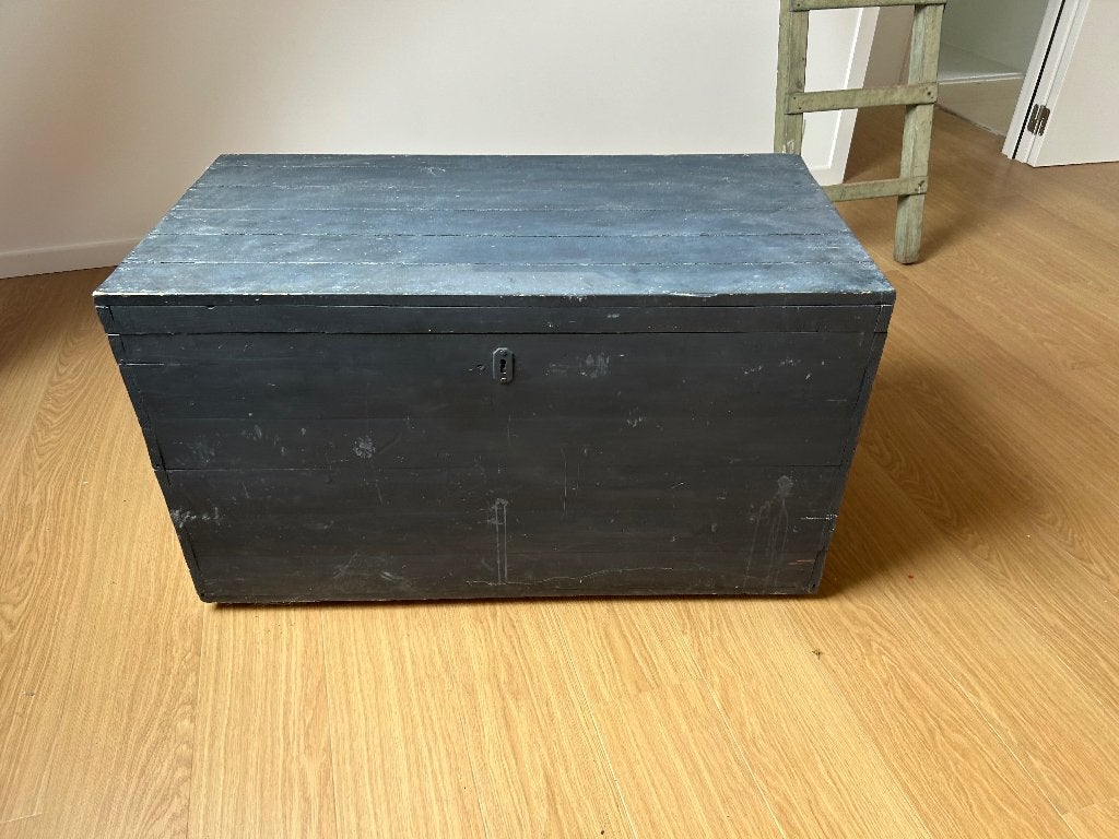 Coffre en bois peint, Ophalen of Verzenden, Gebruikt