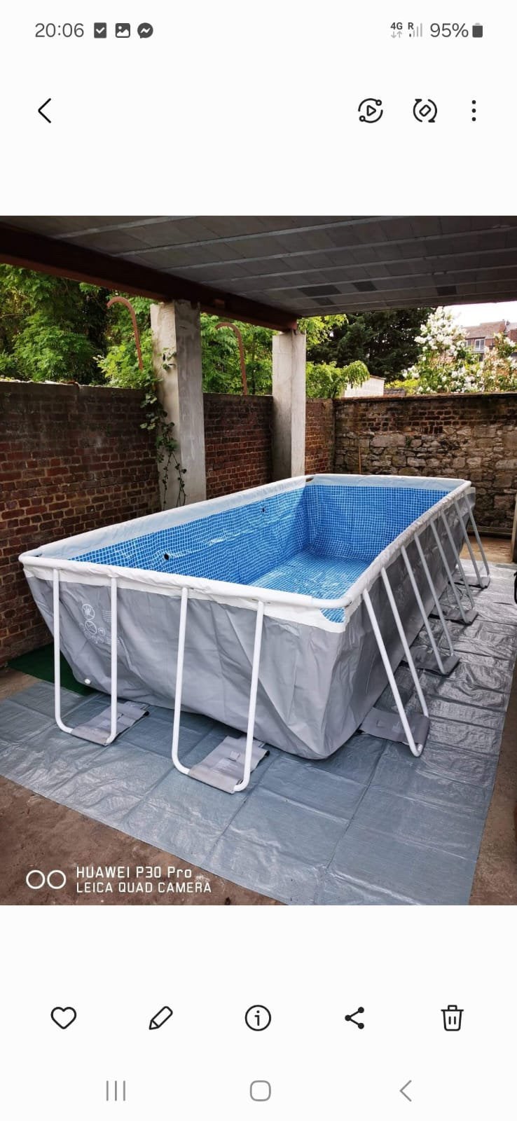 PISCINE, Jardin & Terrasse, Piscines, Comme neuf, Enlèvement, 80 à 120 cm, Rectangulaire
