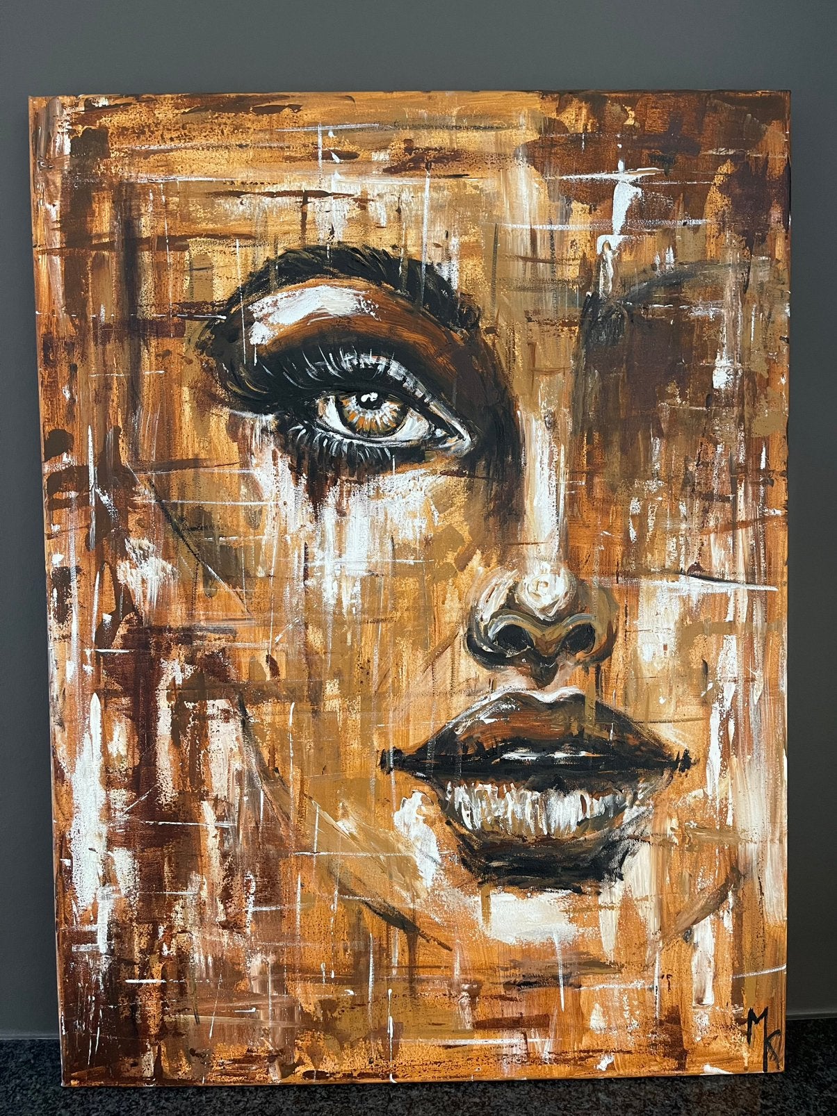 Vrij groot abstract schilderij Mk Art, Ophalen