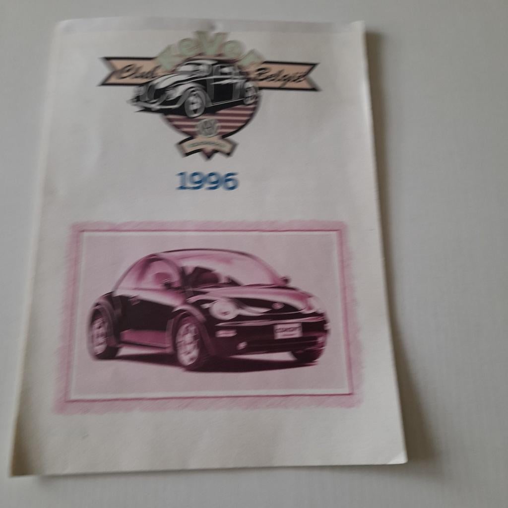 Vintage kalender Kever Club België Volkswagen 1996., Diversen, Kalenders, Ophalen of Verzenden, Jaarkalender, Gebruikt