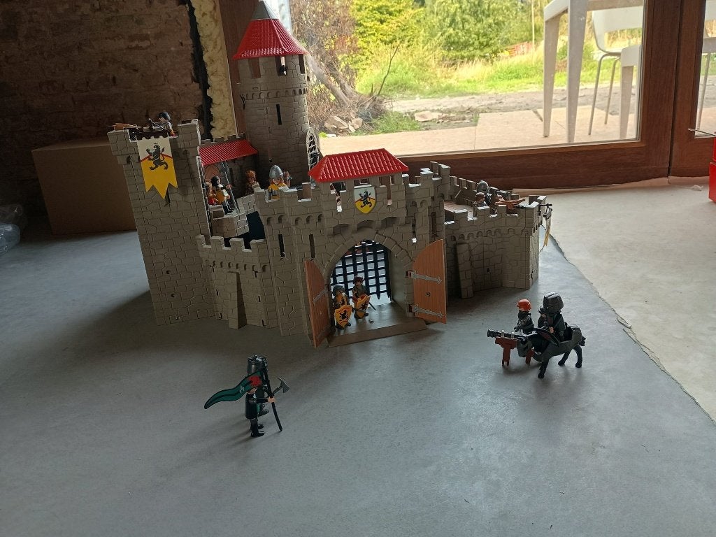 kasteel leeuwenridders playmobil, Complete set, Ophalen of Verzenden, Zo goed als nieuw, Kasteel/Fort