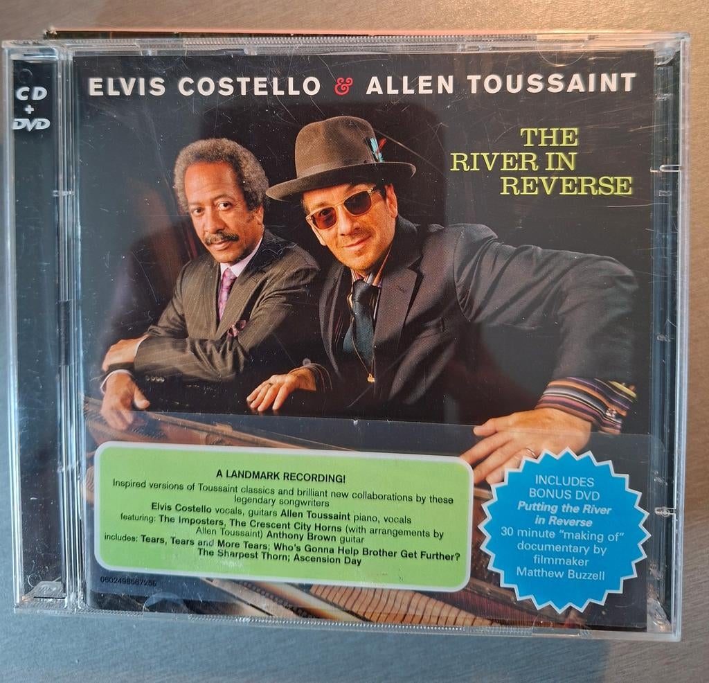 Cd/dvd. Elvis Costello/Allen Touissant. The river in reverse, Cd's en Dvd's, Cd's | Jazz en Blues, Ophalen of Verzenden, Gebruikt