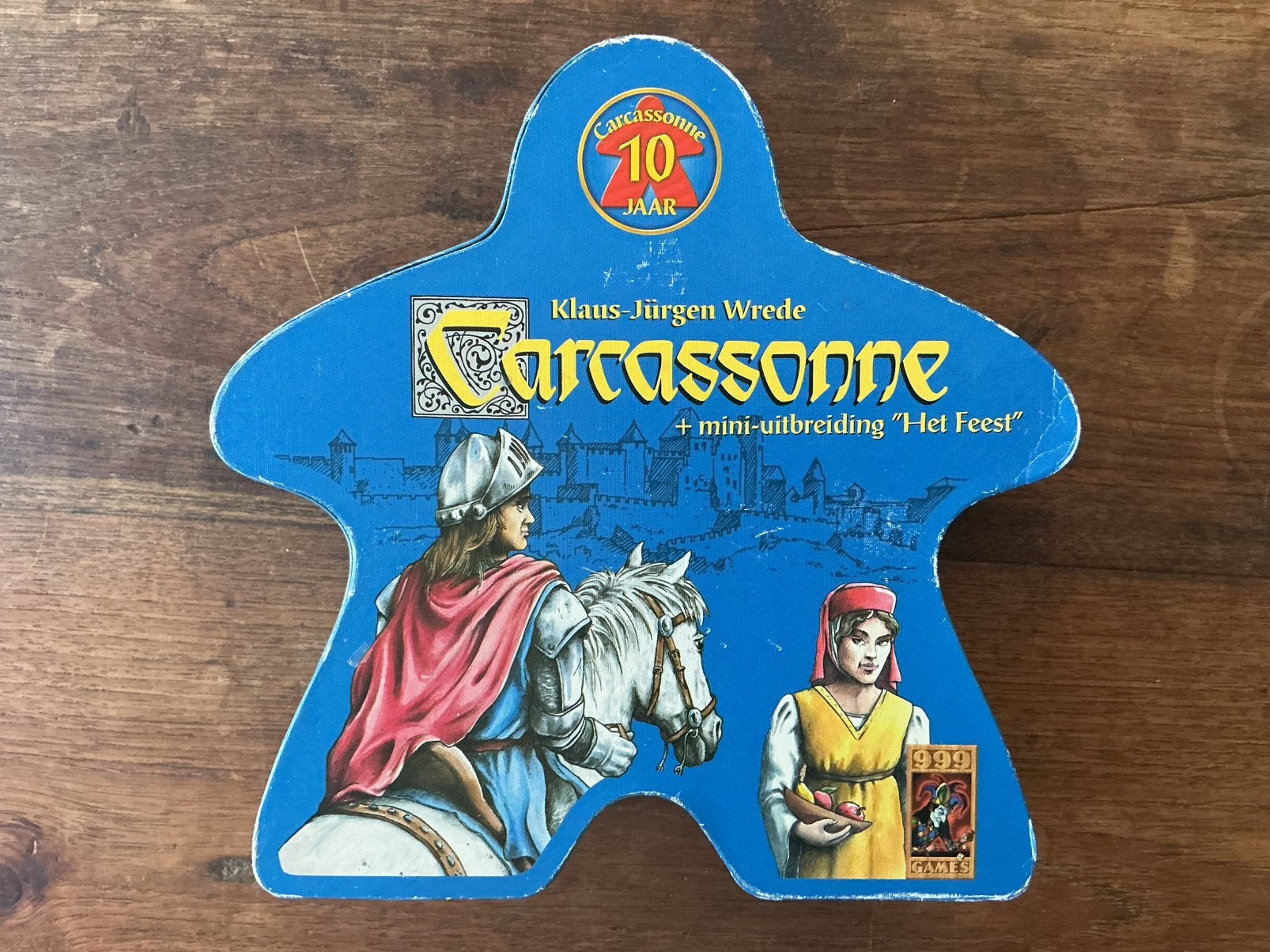 Spel Carcassonne + mini uitbreiding + extra tegels, Ophalen, Gebruikt