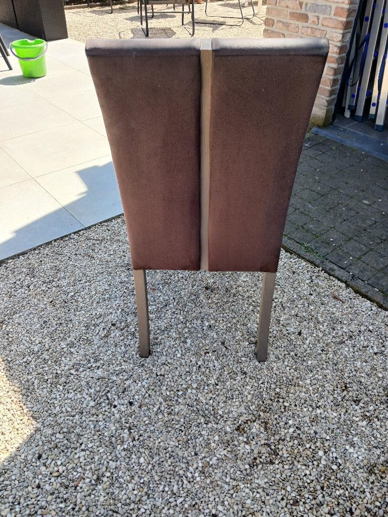 Eetkamerstoelen, Huis en Inrichting, Stoelen, Ophalen, Gebruikt, Grijs, Vijf, Zes of meer stoelen