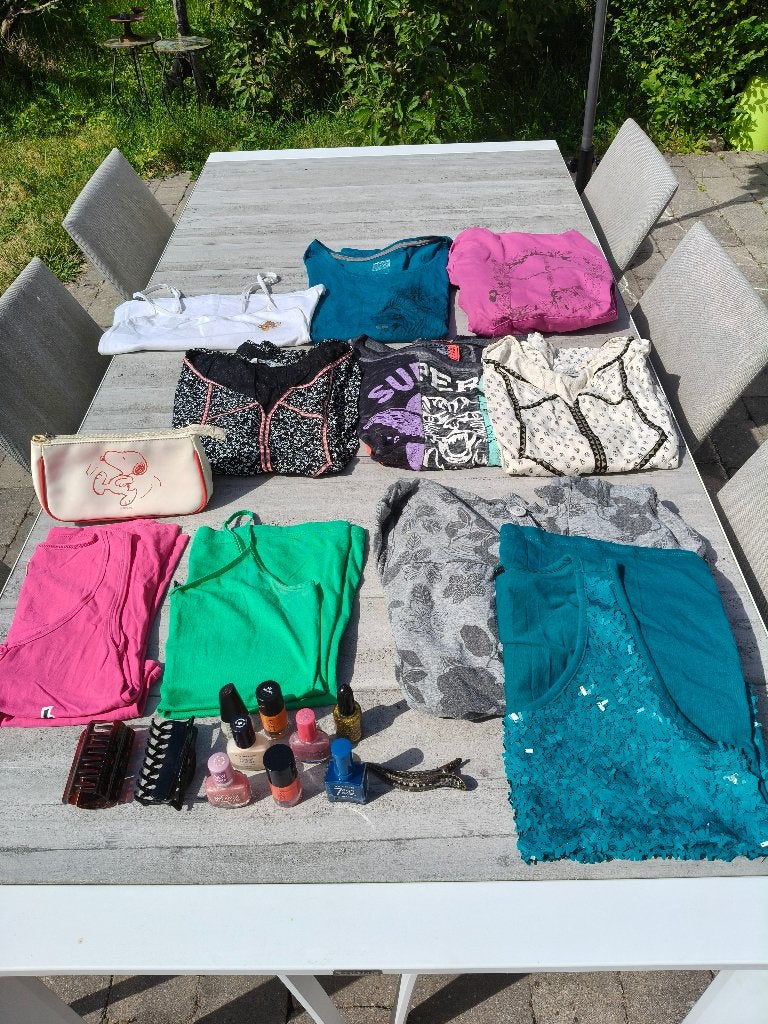 mooi pakket merkkleding dames maat M en maat L + nagellak, Ophalen of Verzenden, Gedragen, Maat 38/40 (M)
