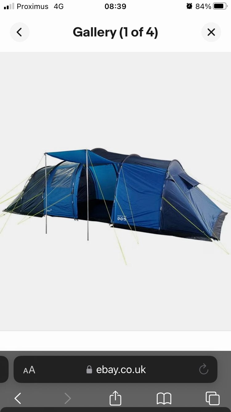 Nieuwe tent GELERT Quest 8 43 blue  8 personen, Caravanes & Camping, Tentes, Enlèvement, Neuf, Plus de 6