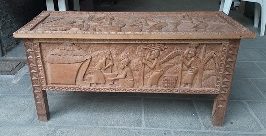 Afrikaanse borst, Antiek en Kunst, Ophalen