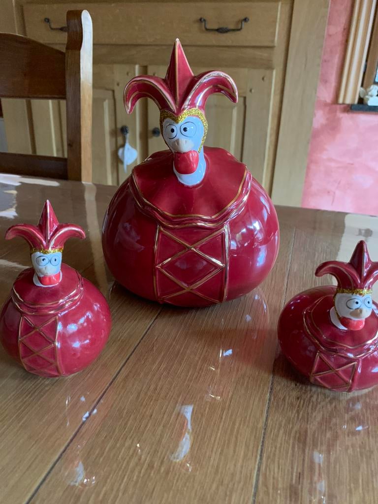 Lot de poules déco J-line, Ophalen, Zo goed als nieuw