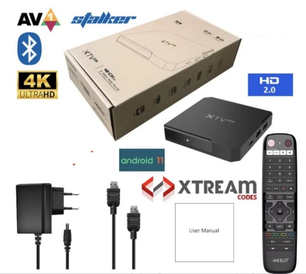 Box Android 11 4K Xtv STB, Enlèvement, Neuf, Décodeur