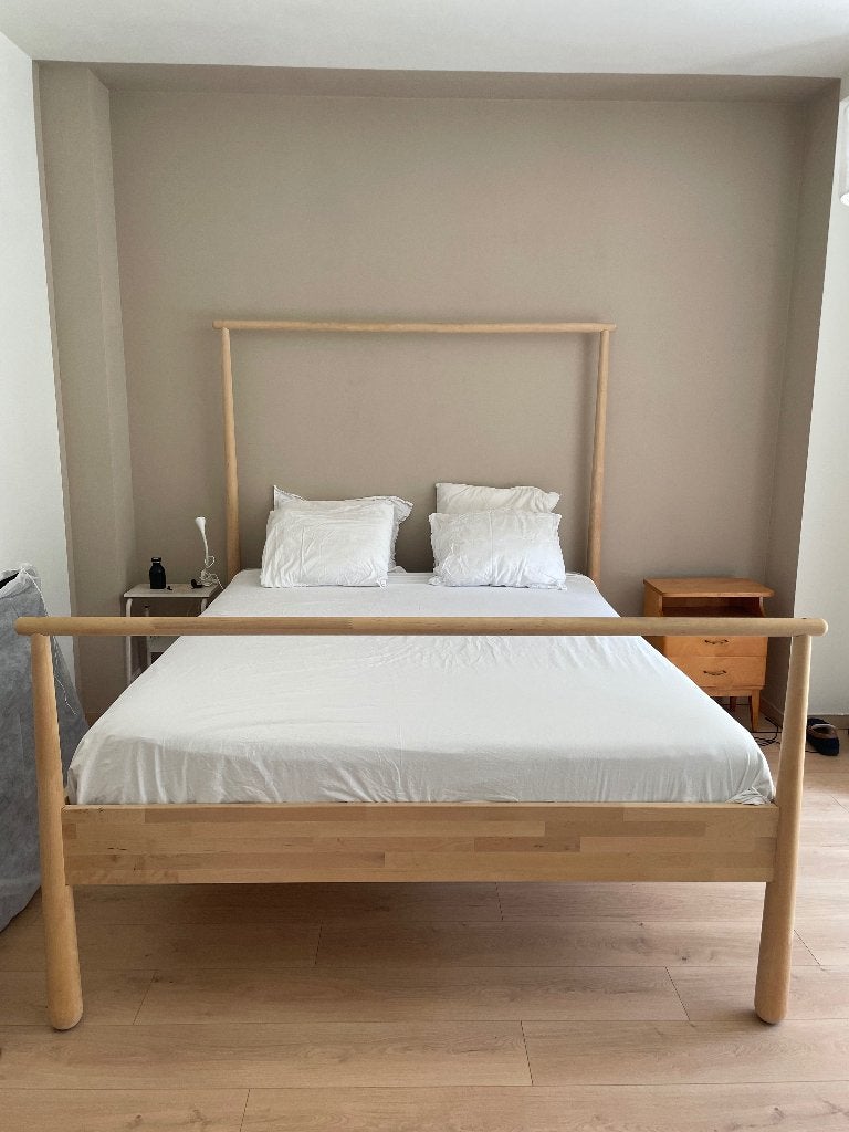 Cadre lit IKEA GJORA, Maison & Meubles, Chambre à coucher | Lits, Enlèvement, Utilisé, Bois, Deux personnes