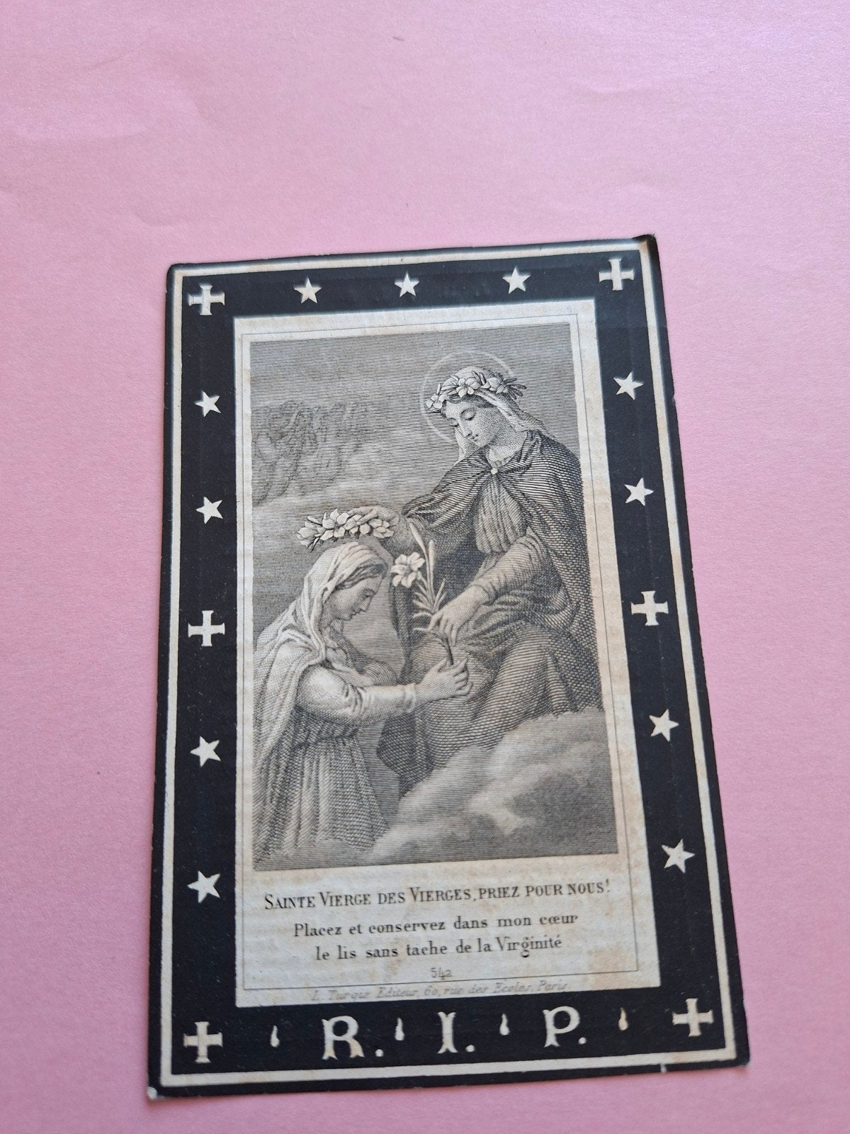 Carte de prière, Enlèvement ou Envoi, Image pieuse