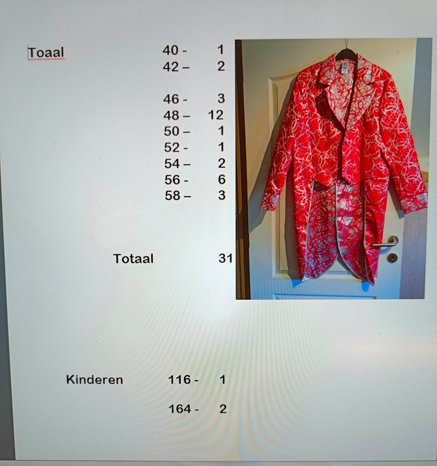 carnaval, Ophalen, Kleding