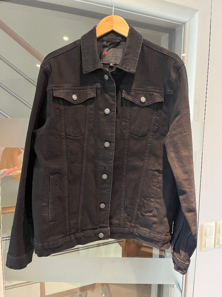Zwarte jeansvest heren maat XL, merk Denim Project, perfect, Kleding | Heren, Zwart, Maat 56/58 (XL), Ophalen of Verzenden, Zo goed als nieuw