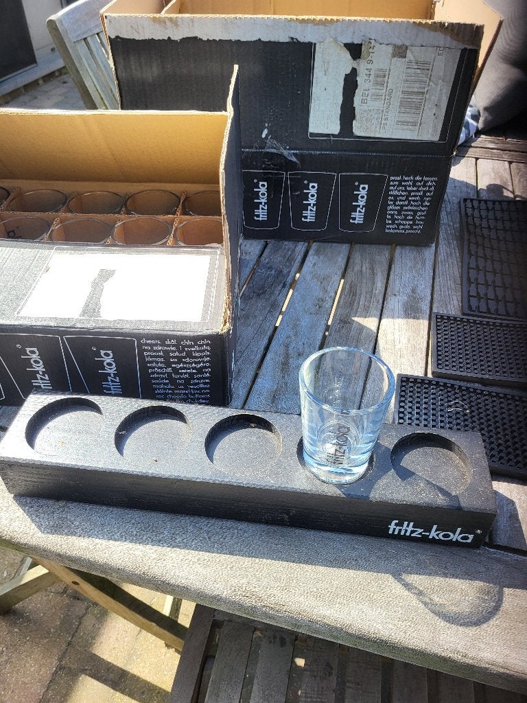 Fritz kola diverse, Ophalen of Verzenden, Zo goed als nieuw, Frisdrankglas