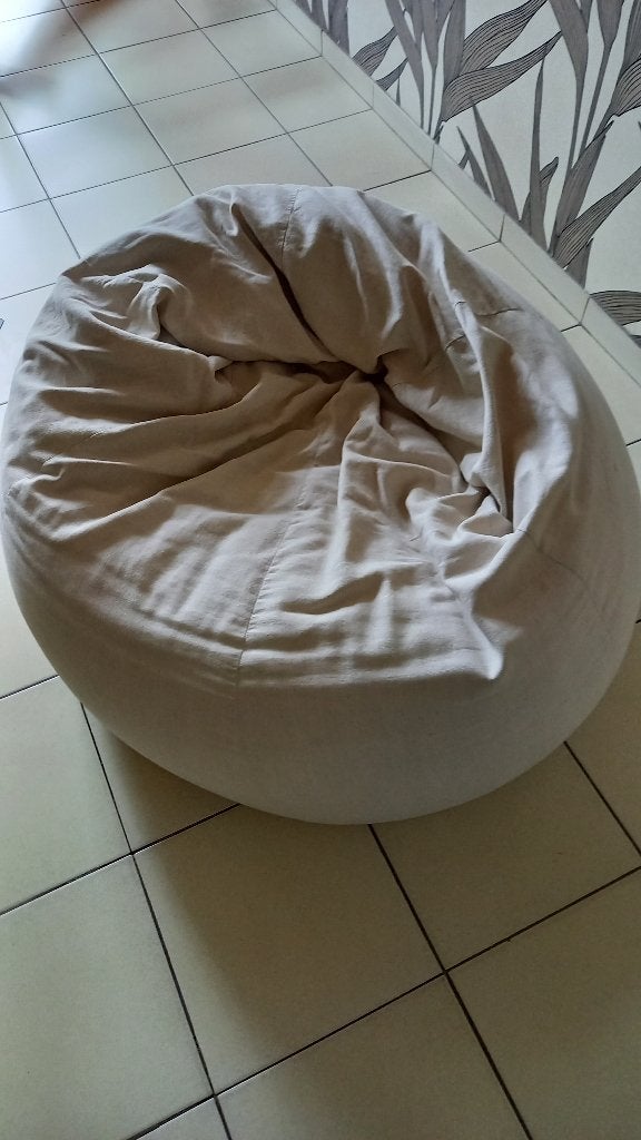 zitzak, Enlèvement, Comme neuf, Beige, Pouf