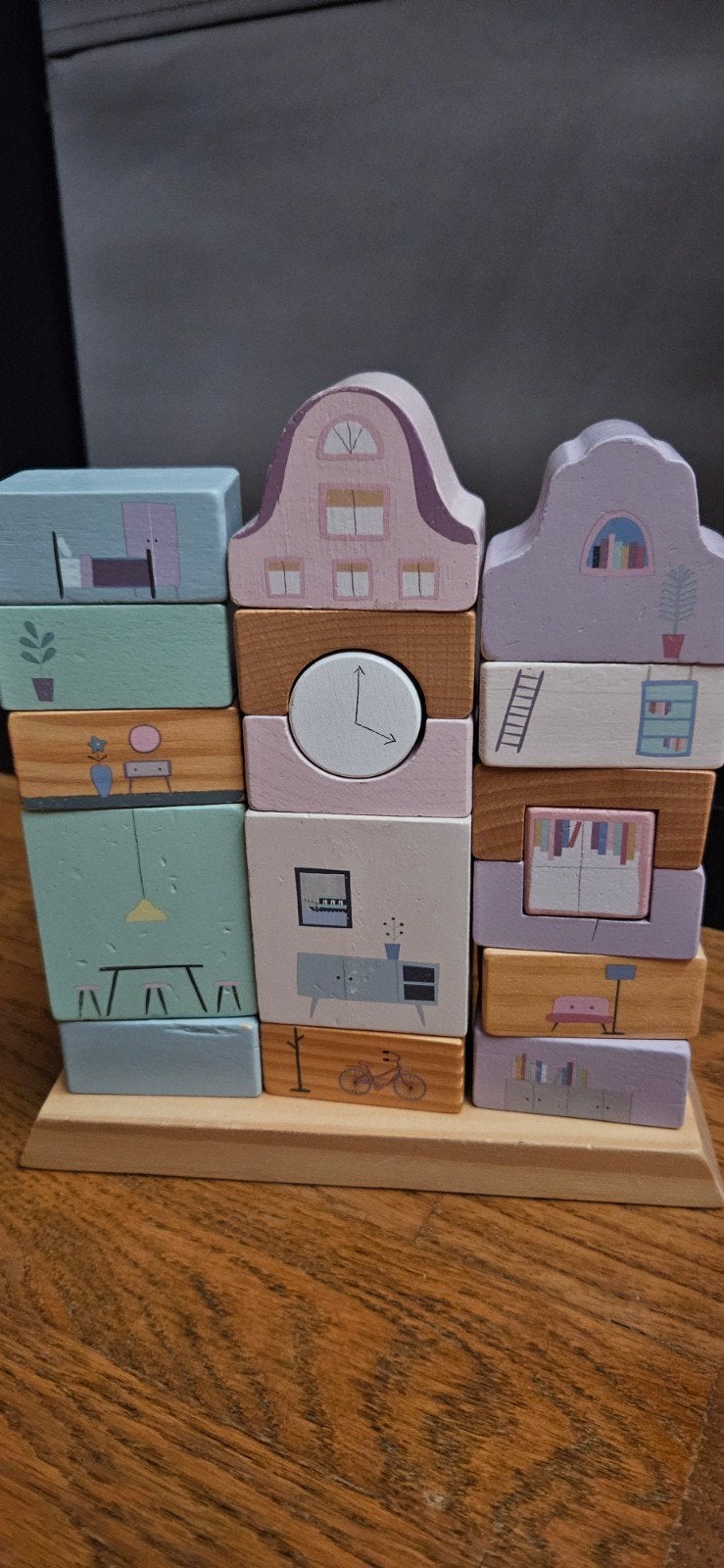 Lidl Dutch houten stapel gevelhuisjes, Kinderen en Baby's, Speelgoed | Poppenhuizen, Ophalen
