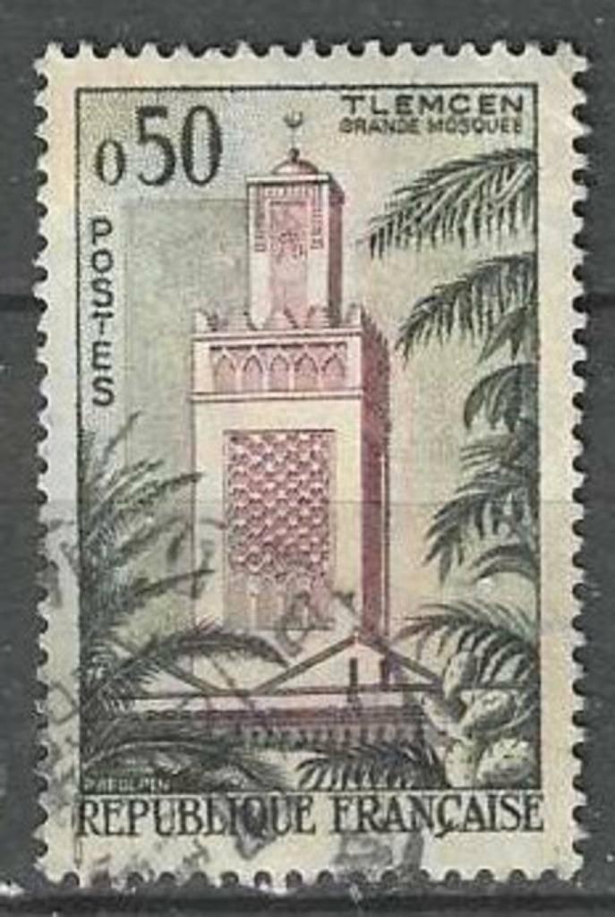 Frankrijk 1960 - Yvert 1238 - Grote Moskee van Tlemcen (ST), Verzenden, Gestempeld