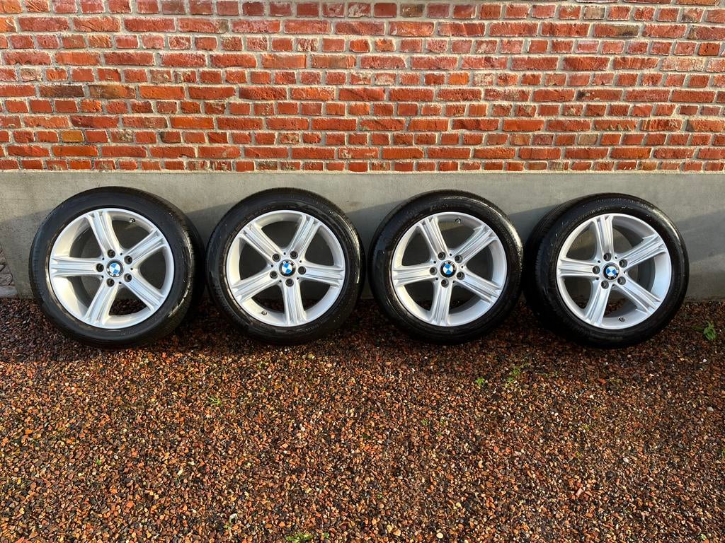 Originele Bmw 393 style velgen met zomerbanden, Ophalen, Gebruikt, Banden en Velgen, 17 inch