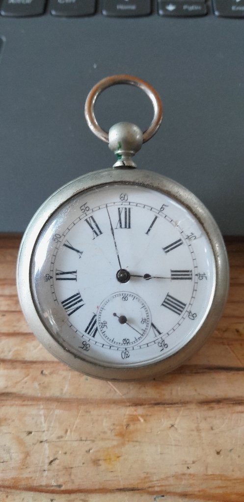 Mooie  antieke werkende zakhorloge beaucourt argentan, Antiek en Kunst, Antiek | Klokken, Ophalen of Verzenden