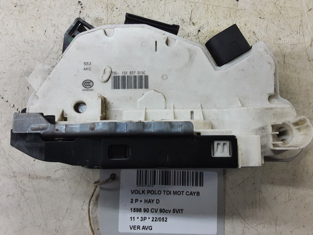 SERRURE DE PORTE AVANT GAUCHE Polo V (6R) (1S1837015C), Autos : Pièces & Accessoires, Volkswagen, Volkswagen AG, Utilisé, Kundenbetreuung@volkswagen.de