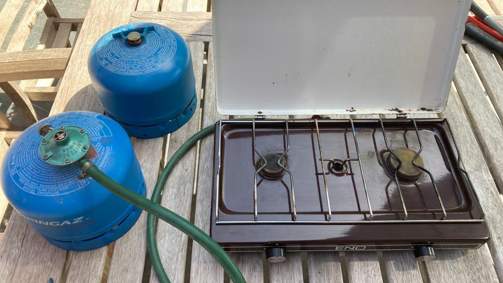 Réchaud de camping, Enlèvement, Utilisé