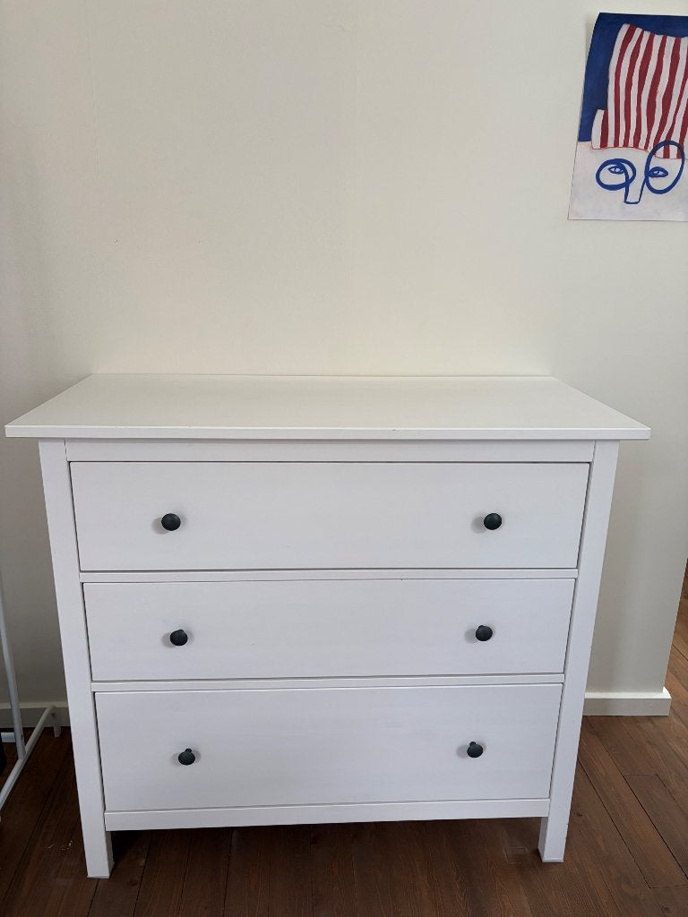 Ladekast Ikea (Hemnes) - wit, Huis en Inrichting, Kasten | Ladekasten, Ophalen, 100 tot 150 cm, 3 of 4 laden, Minder dan 100 cm