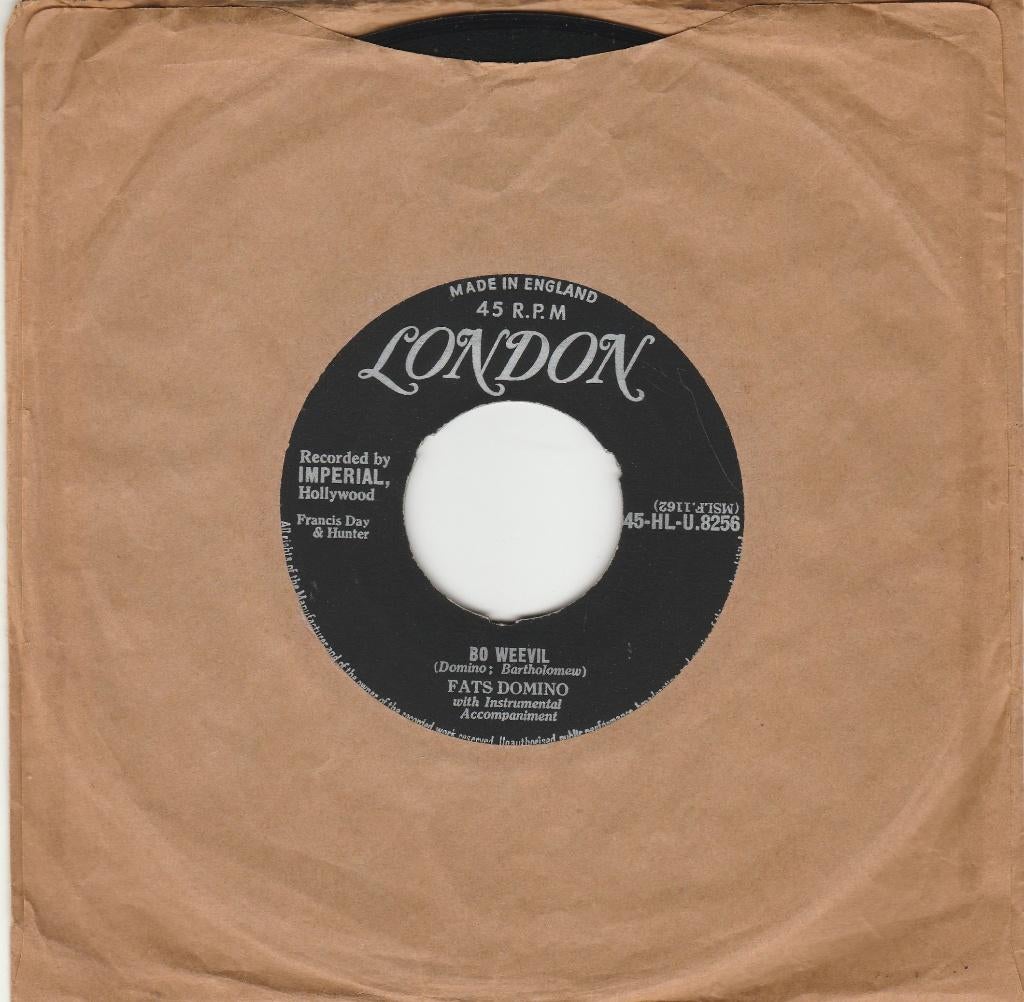 45T: Fats Domino: Bo weevil    R'n'R, Gebruikt, 7 inch, Single, Ophalen of Verzenden
