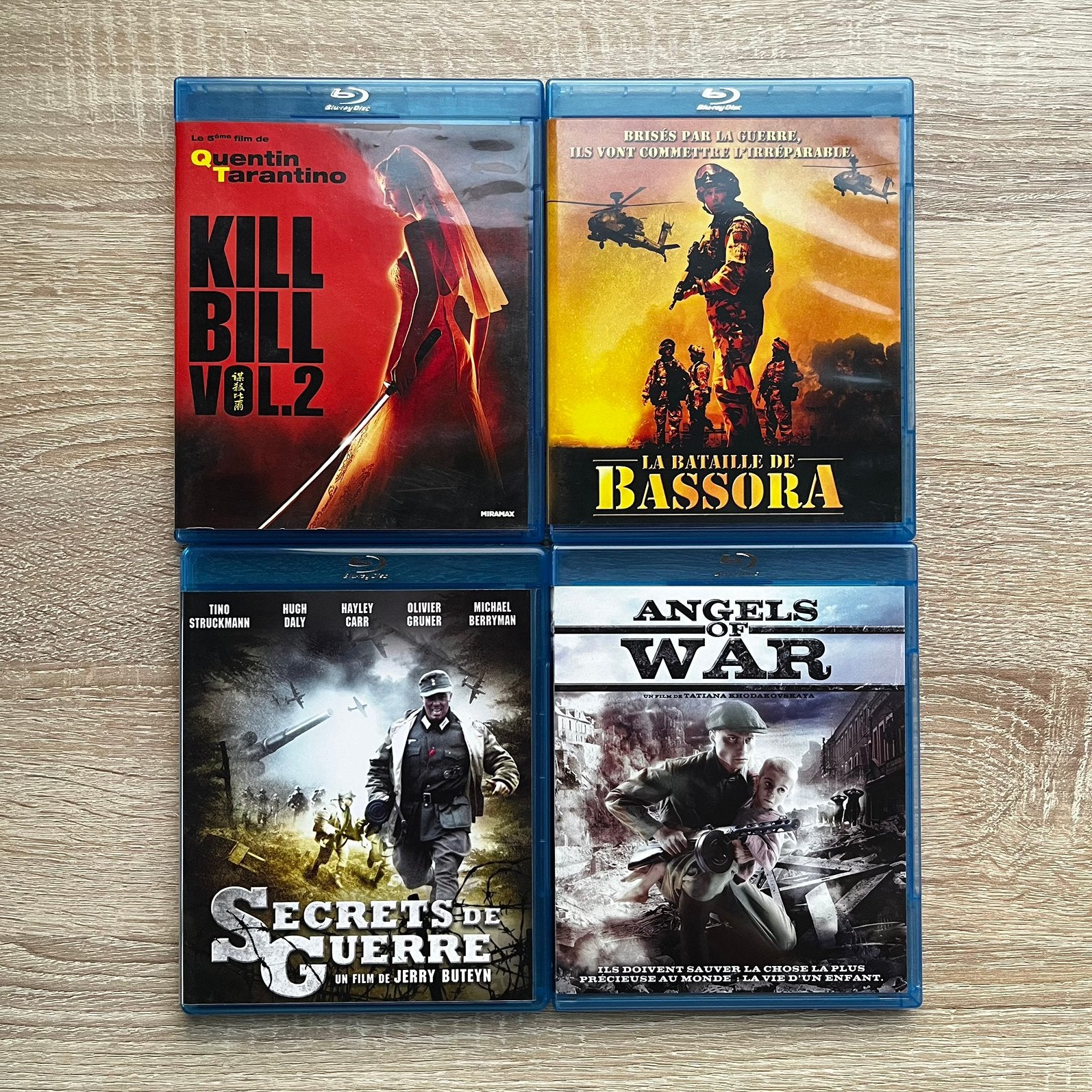 4 Blu-rays – Kill Bill Vol 2, La Bataille,..  Franse edities, Ophalen of Verzenden, Zo goed als nieuw, Blu-ray