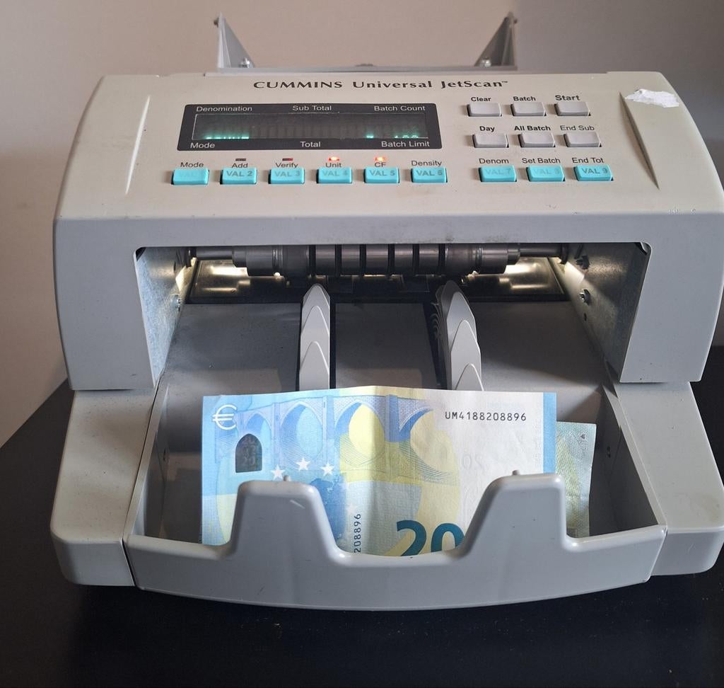 Cummins JetScan 4166 – Compteur de billets professionnel Mac, Ophalen of Verzenden
