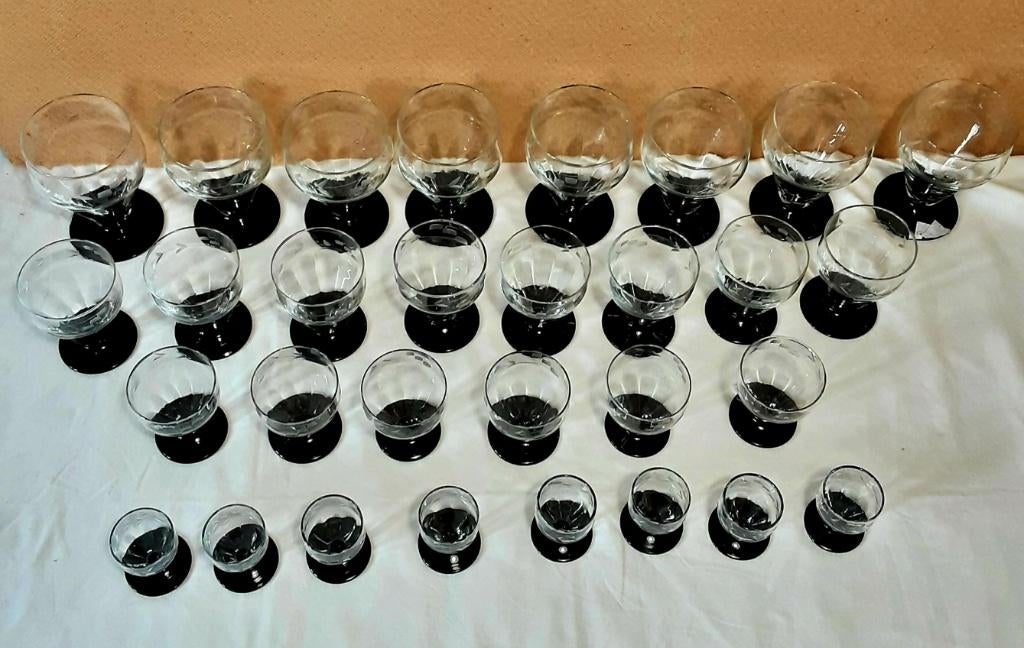 Art Deco Glasservies 30 delig, Ophalen