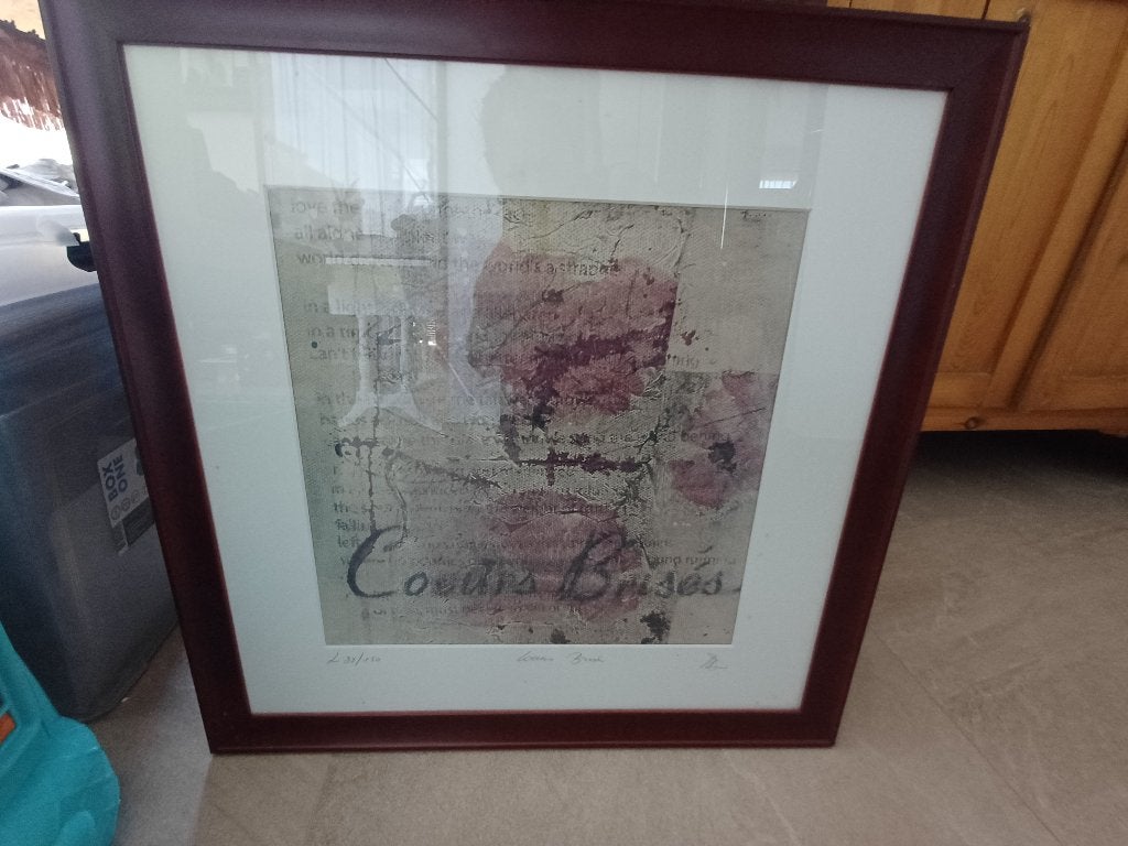 Natacha Pirnay - Lithographie Coeurs Brisé (88/150), Avec certificat d'authenticité, Enlèvement, Abstrait, Sérigraphie