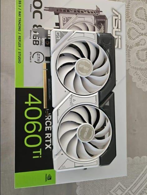ASUS Dual GeForce RTX 4060 Ti White OC Edition 8GB GDDR6, Computers en Software, Videokaarten, GDDR6, PCI-Express 4, Ophalen of Verzenden