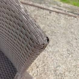 4 tuinstoelen, gevlochten Wicker bruine kleur. Enkel afhalen, Ophalen, Gebruikt, Wicker