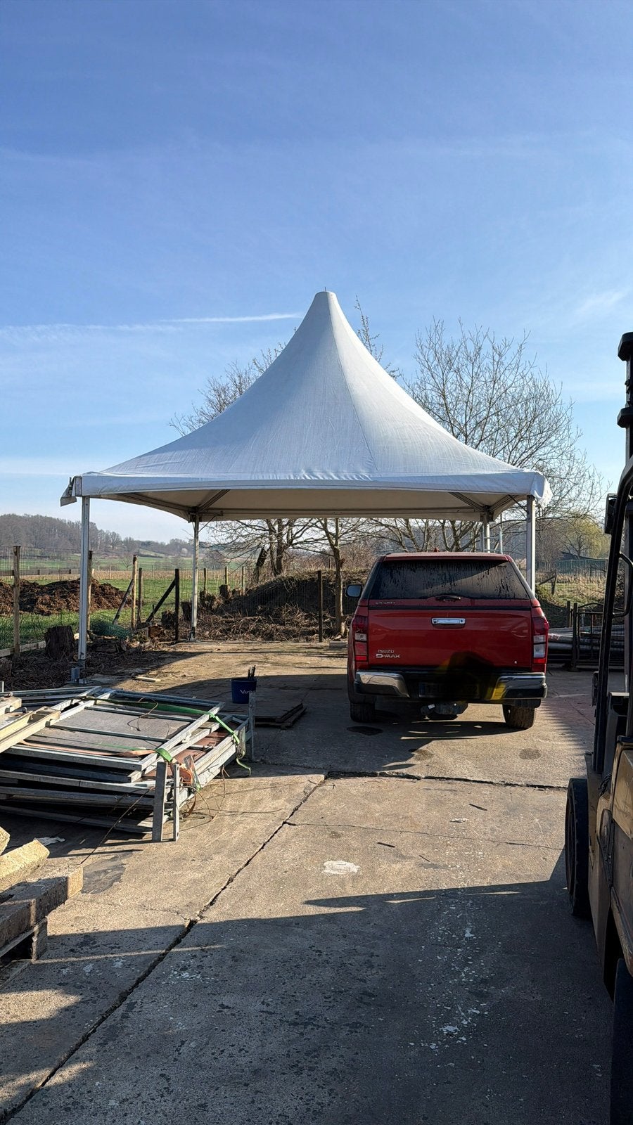 Pagodetent 6x6 meter, Tuin en Terras, Partytenten, Ophalen, 6 meter of meer, 2 meter of meer, Zo goed als nieuw