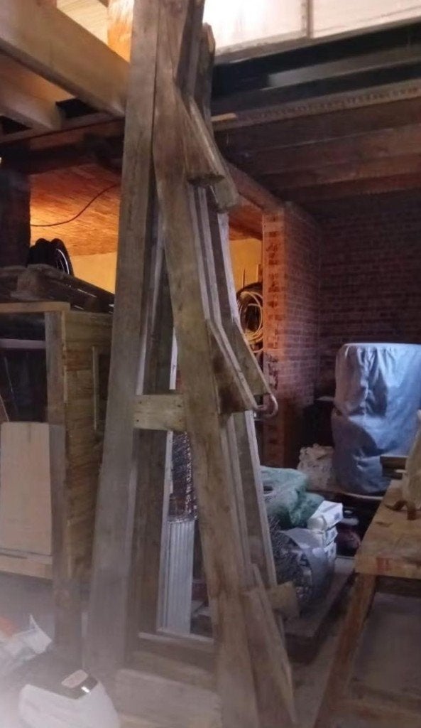 Houten spanten (4 stuks), Ophalen, Gebruikt, Balk, 50 mm of meer