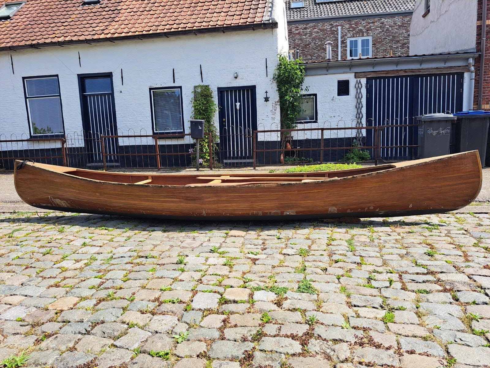 Handgemaakte houten Canadese kano, Watersport en Boten, Kano's, Ophalen