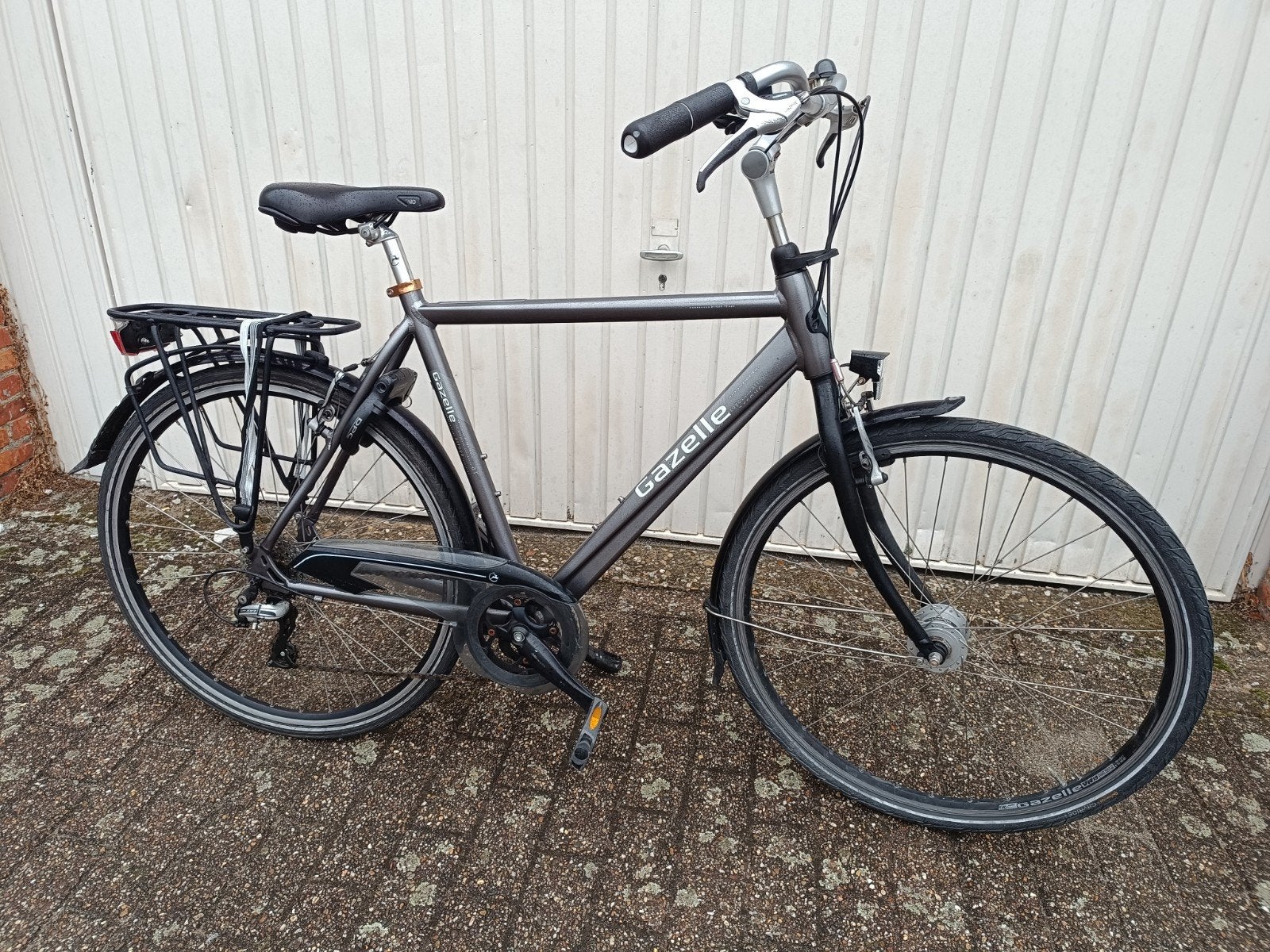 Herenfiets Merk Gazelle in goede staat, Fietsen en Brommers, Ophalen, Gebruikt, Velgrem, Versnellingen
